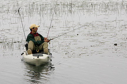 Angler Fishing From Kayak