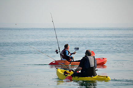 Kayak Fishing with Rod Holders
